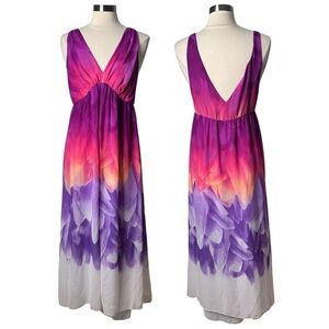 Natori Watercolor Sleevless Long Layered V-Neck Maxi Dress
Women’s Large